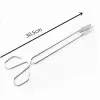Stainless steel clamp-on bread tongs, barbecue tongs, charcoal tongs, carbon tongs, kitchen food tongs, steamed bun tongs, food tongs details Picture